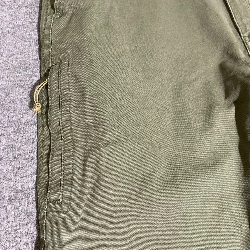 GH Bass & Co Mens Canvas Work Pants Olive Green 40x29 Straight Leg Utility